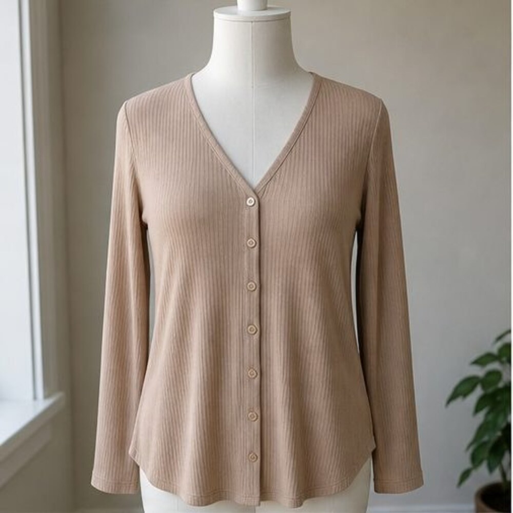 Camel Peplum Top
